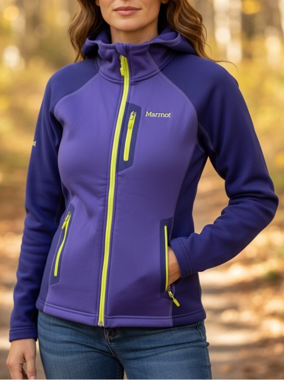 EUC Marmot Power Stretch
Fleece Hooded Jacket Small